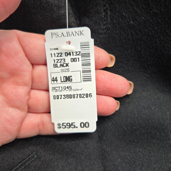 Jos A Bank 100% Cashmere Executive Blazer Men’s 44 Long Black 2 Button - Picture 14 of 16